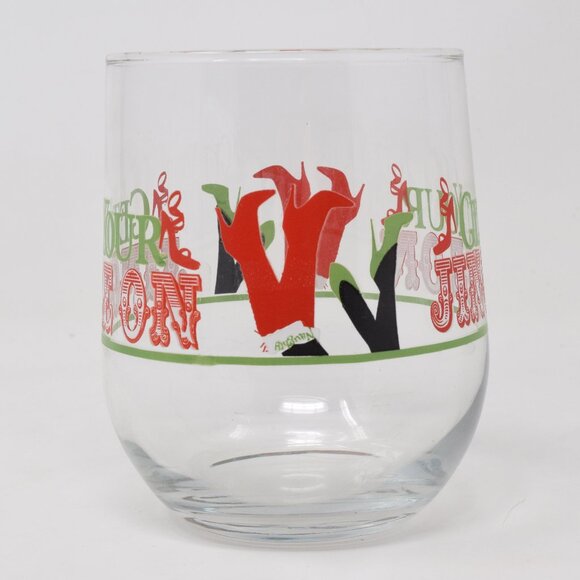 Get Your Jingle On Stemless Wine Glass Cocktails Holiday Christmas 16 oz Festive - Picture 4 of 8